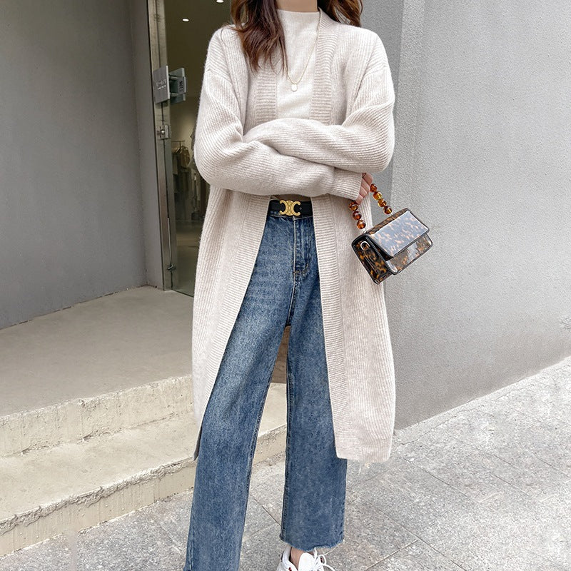 Manteau en tricot pour femmes avec coupe ample et manches volumineuses Chic & Stil