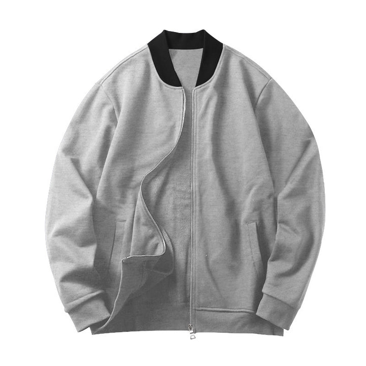 Men's sporty bomber jacket in soft fleece with zip pockets Lune London