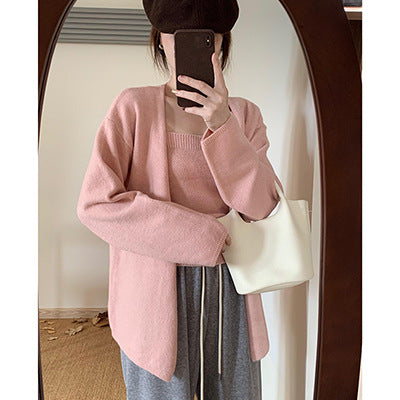Cardigan tricot décontracté pour femmes avec manches ouvertes et coupe confortable Chic & Stil