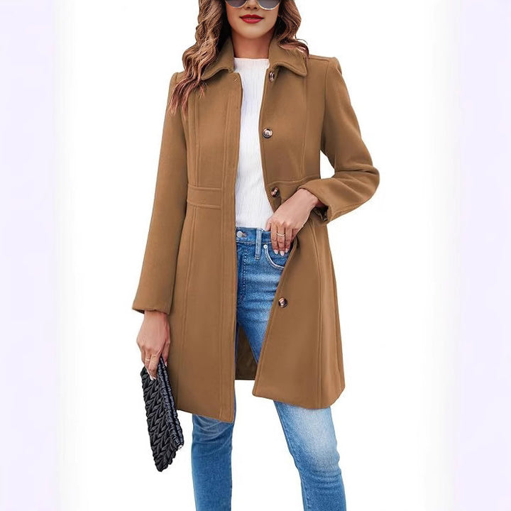 Classic wool coat for women with a trendy cut and functional details Lune London
