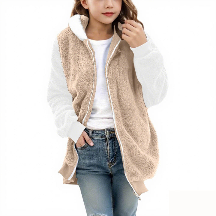Ladies cozy hooded coat with zipper Lune London