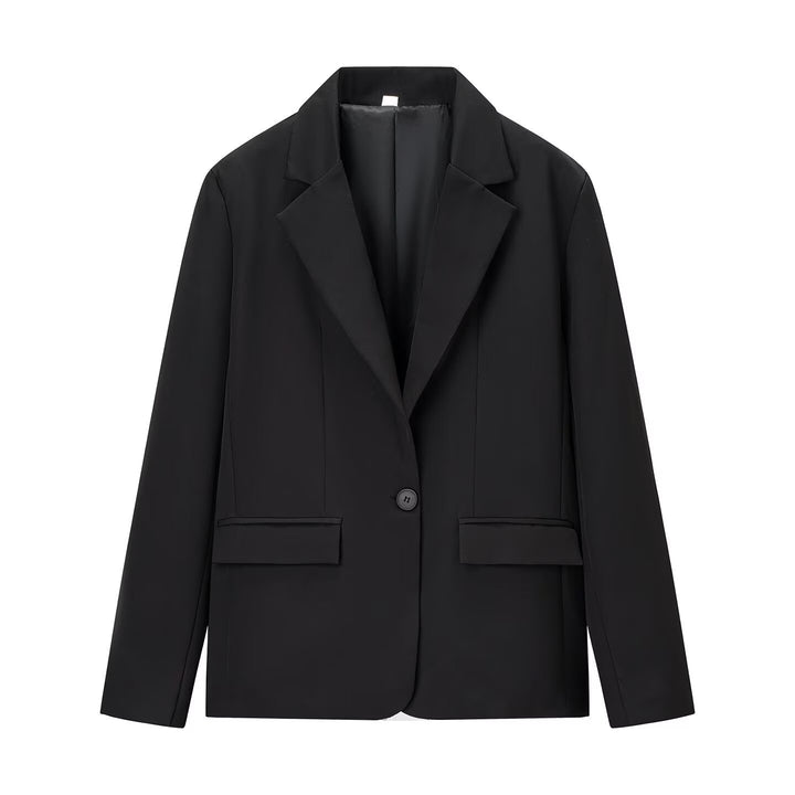 Ladies elegant business outfit with blazer and wide trousers Lune London