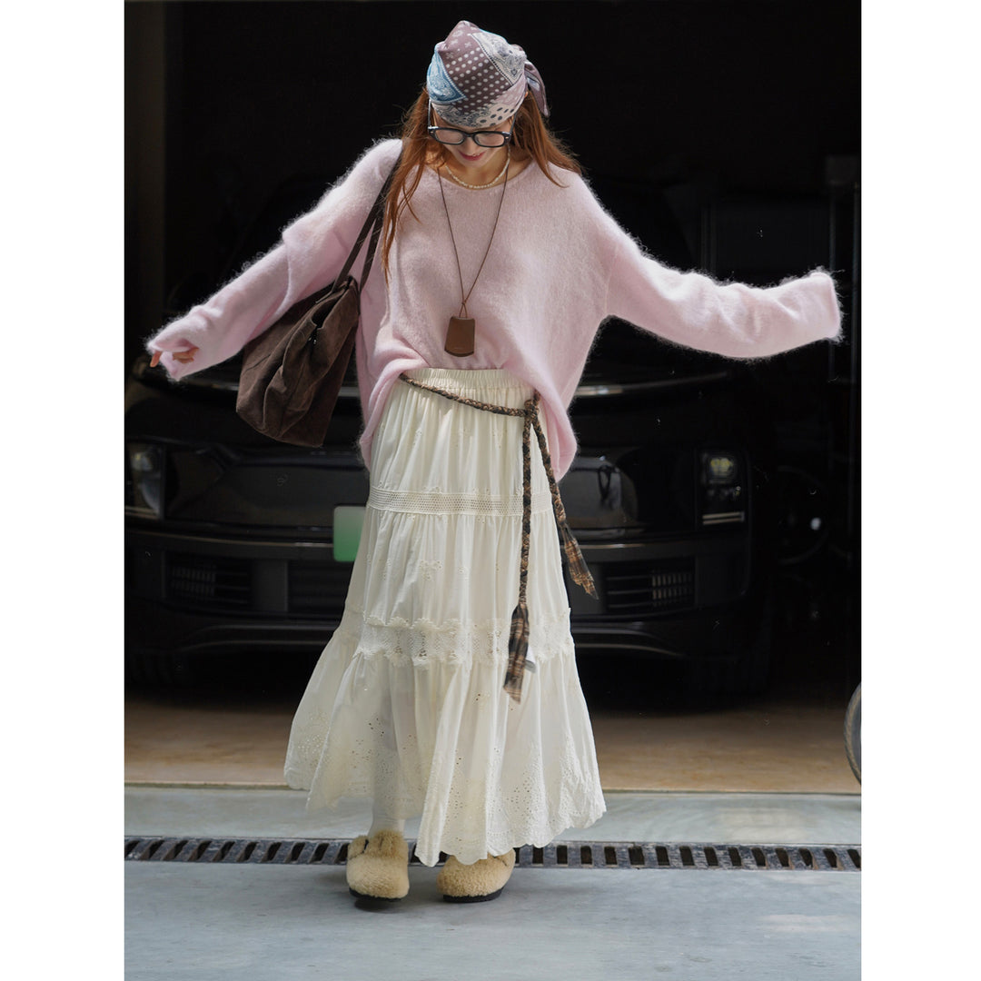 Women's Maritime Stripe Long Sleeve Shirt made of Linen-Cotton Mix Amarae