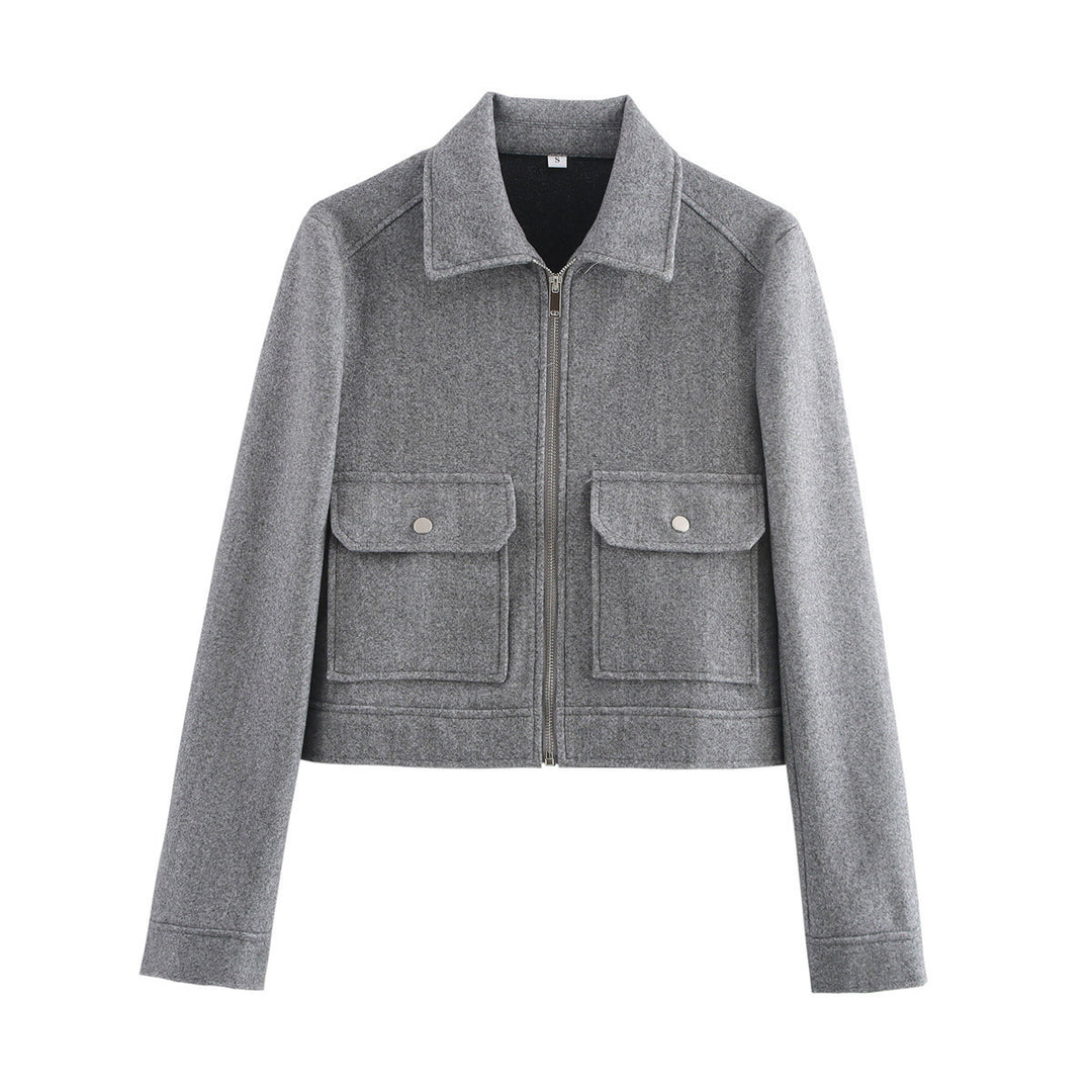 Women's down jacket with practical flap pockets Lune London