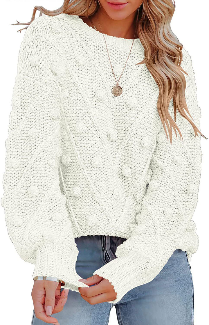 Stylish knitted sweater for women with textured 3D pattern Lune London