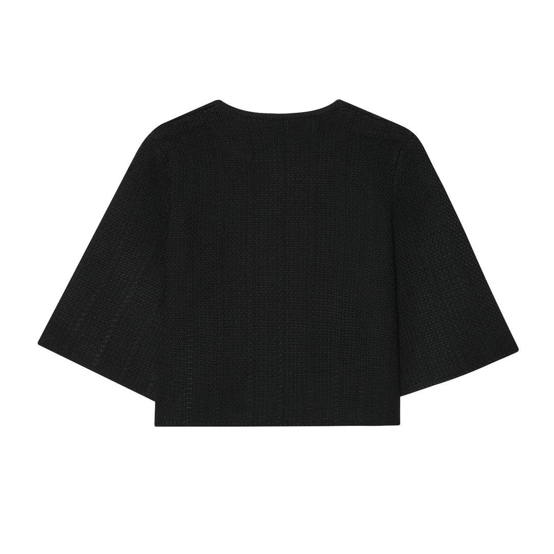 Ladies Elegant Cocoon Jacket with Chic Button Detail and Style