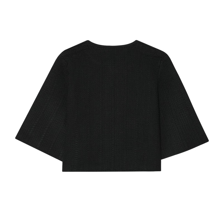 Ladies Elegant Cocoon Jacket with Chic Button Detail and Style