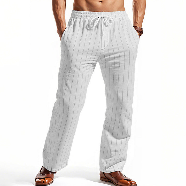 Casual striped men's pants with individual structure Lune London