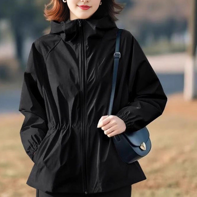 Veste de transition pour femmes avec taille ajustable et col haut Chic & Stil