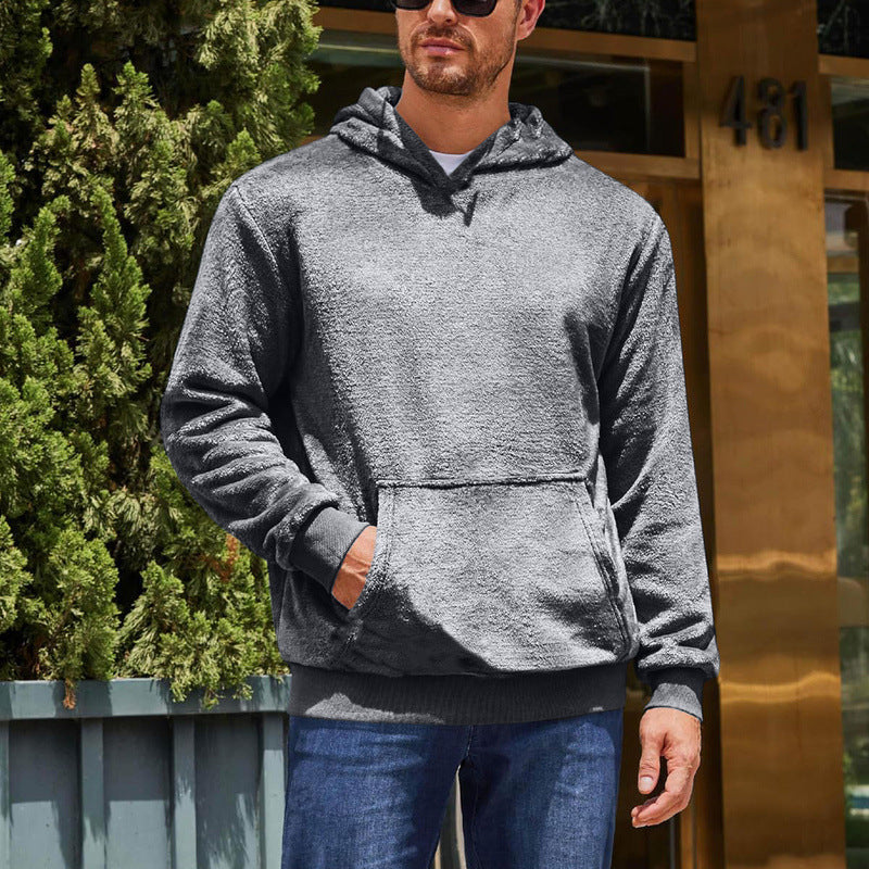 Comfortable fleece hoodie for men with kangaroo pocket Lune London