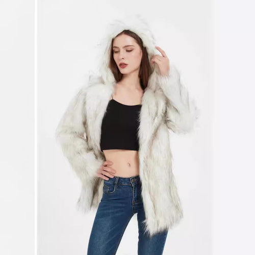 Ladies Cool and Casual Faux Fur Jacket Amarae