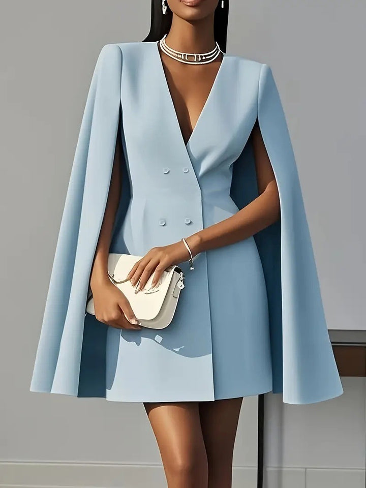 Women's hooded dress with elegant cape Lune London