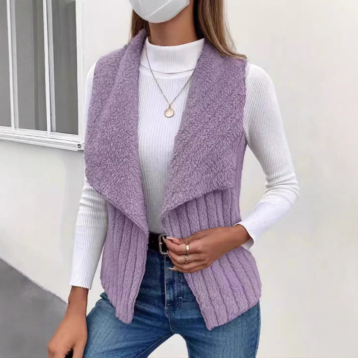 Women's open collar knit cardigan Lune London