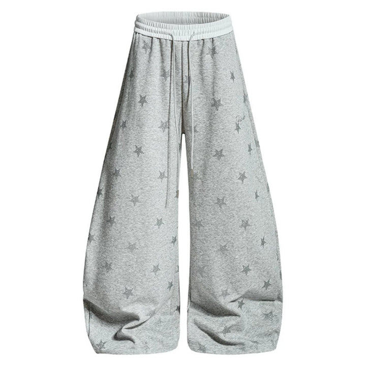 Women's Loose Lounge Pants with Star Print and Elastic Drawstring Amarae