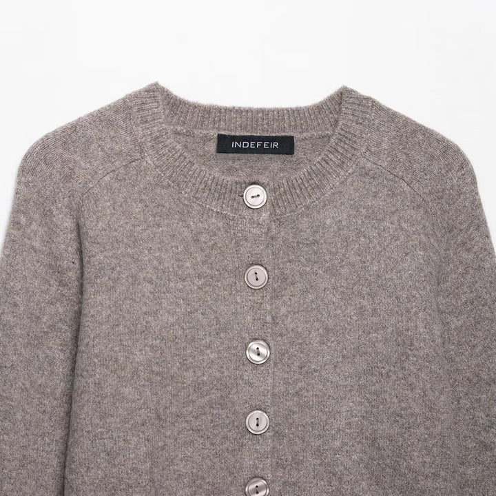 Short knitted jacket for ladies with button details Lune London