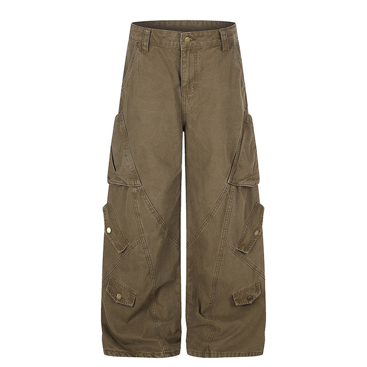Women Wide High-Waist Cargo Culotte Pants with Multi-Pockets Amarae