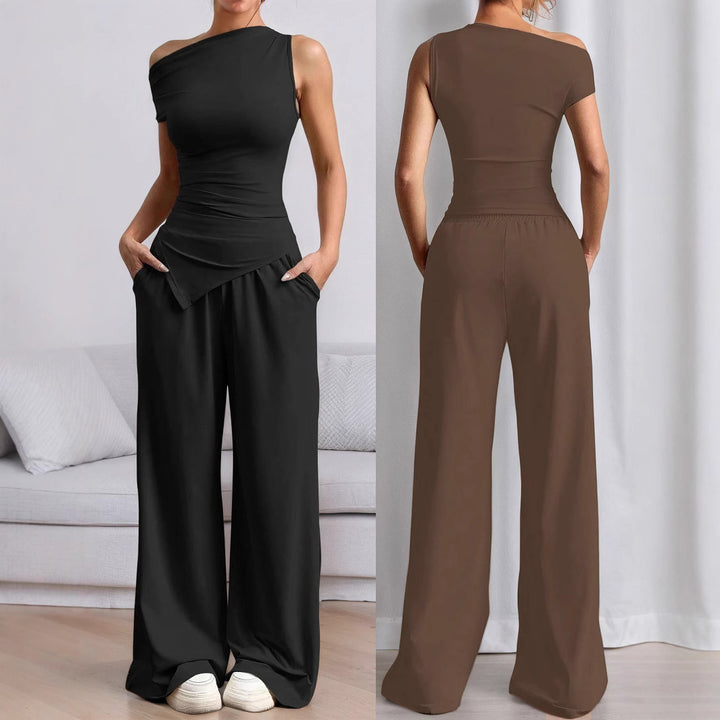 Combinaison tendance pour femme avec design asymétrique et poches Chic & Stil