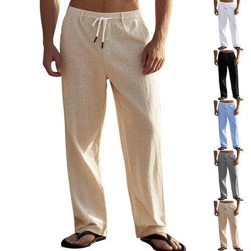 Casual beach pants for men with elastic waistband and practical side pockets Amarae