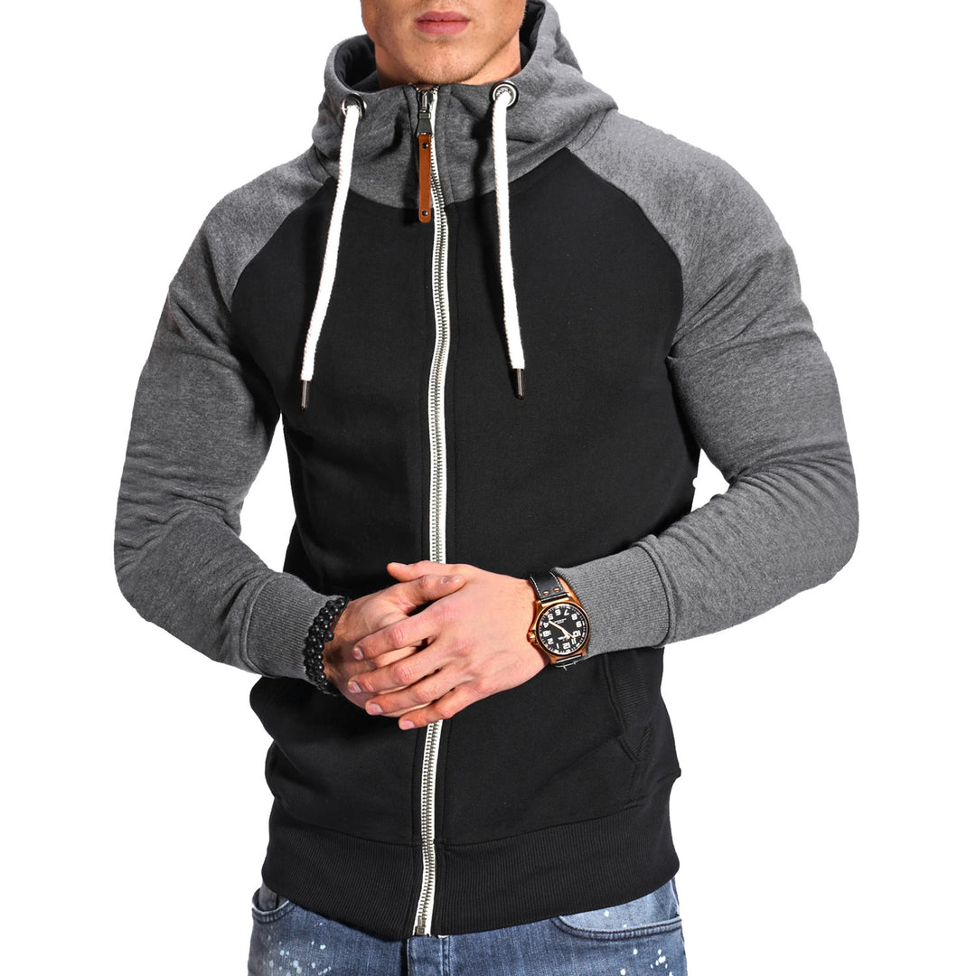 Man refined hoodie with high-quality zipper Lune London