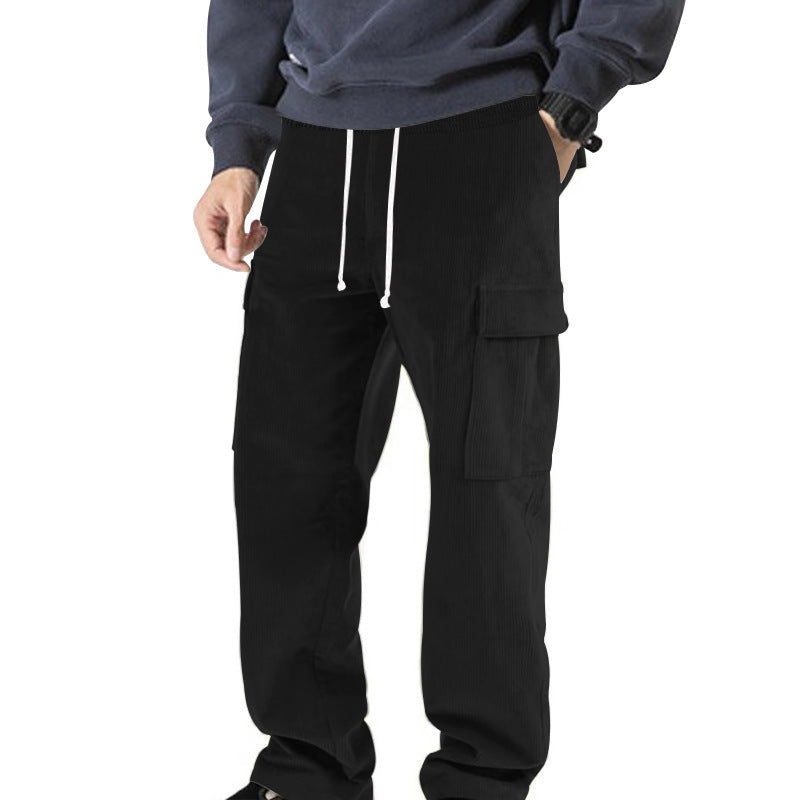 Men's cargo pants with elastic waist and practical side pockets Lune London