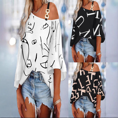 Oversized shirt for women with an original graphic design Amarae