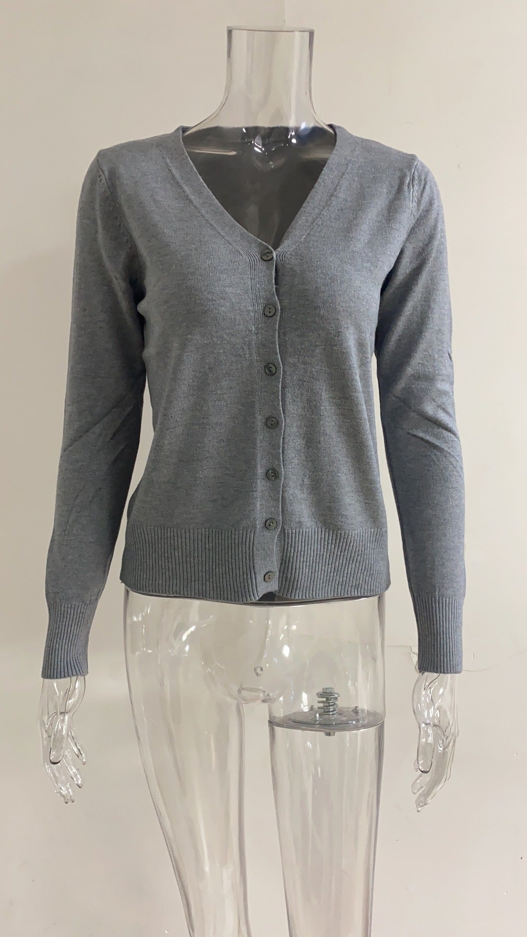 Lady cardigan with V-neck and fine button details Lune London