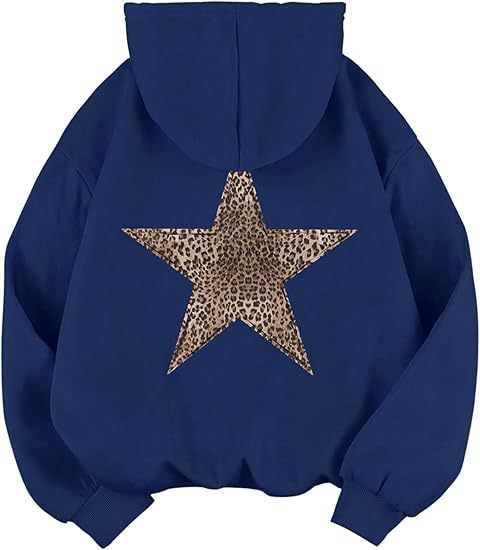 Casual women’s hoodie with leopard pattern on star Lune London