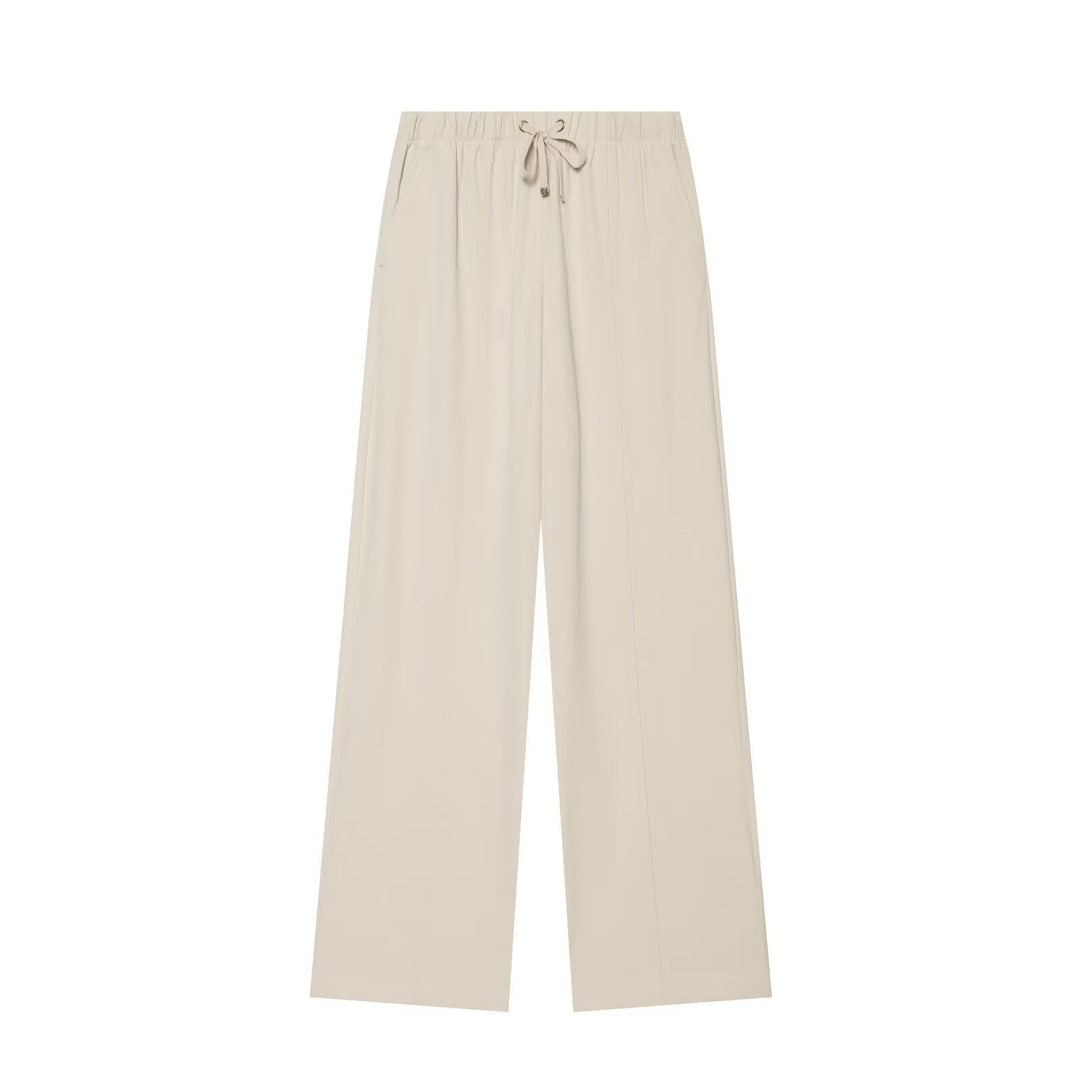 Women's Wide Palazzo Lounge Pants with Drawstring and Crease Amarae