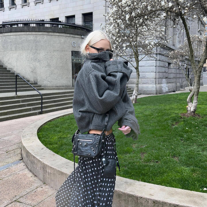 Oversized wool jacket for women with an elegant cut and practical pockets Lune London