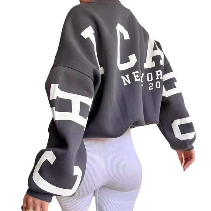 Oversized sweatshirt for women with Lune London logo catchy