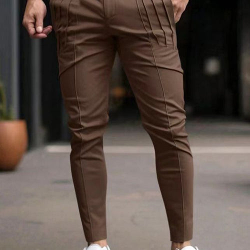 Men's suit pants with side pleats and slim fit Amarae
