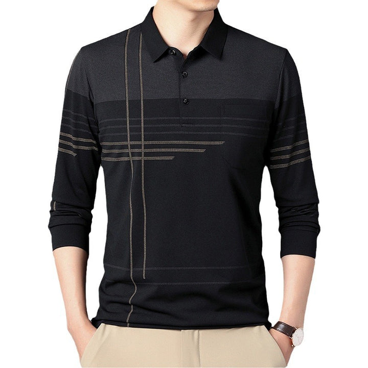 Men's polo shirt with a modern pattern and a breathable structure Lune London