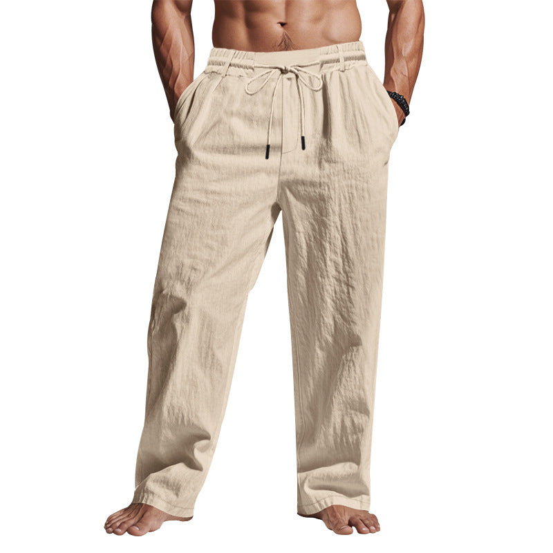 Casual Beach Pants for Men with Adjustable Drawstring and Convenient Side Pockets Lune London