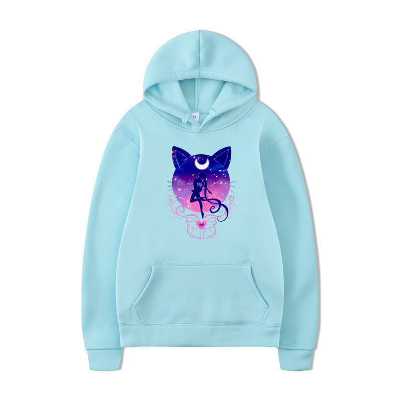 Women's hoodie with artistic cat design and comfortable fit Lune London