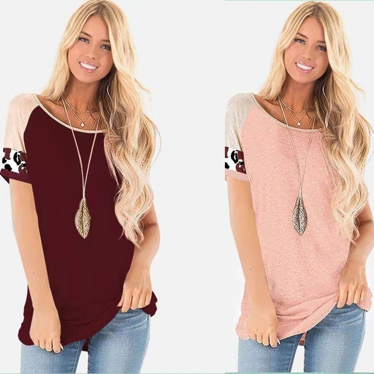 Ladies short sleeve top in fashion with colorful sleeve design Lune London