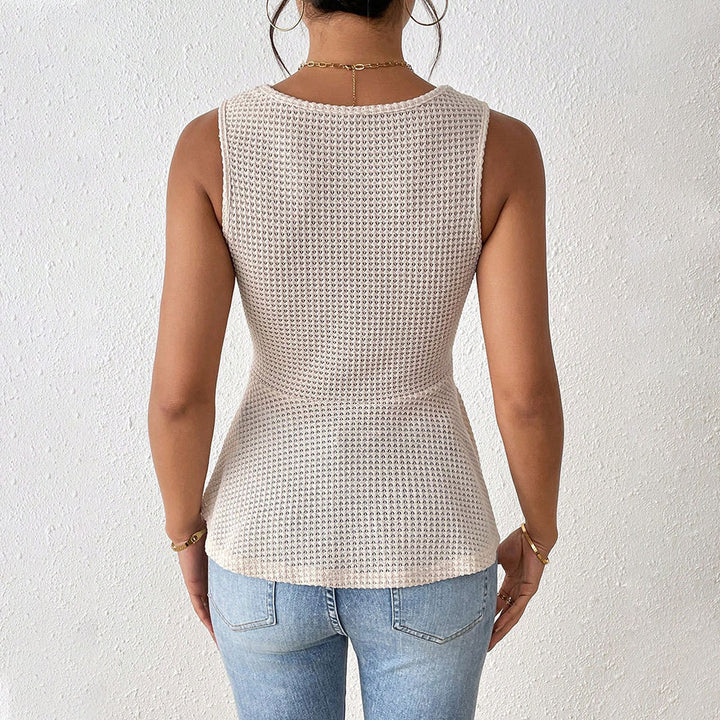 Haut à bretelles élégant pour femmes avec coupe fluide et nœud décoratif Chic & Stil