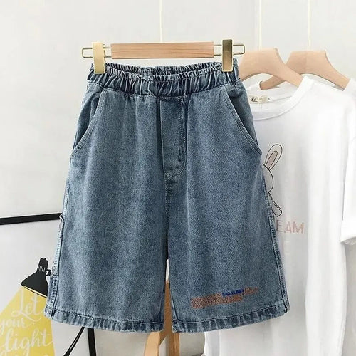 Shorts en denim confortables pour femmes avec ceinture élastique Chic & Stil