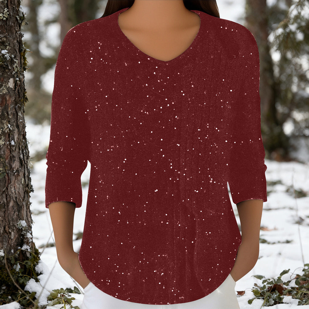 Chemise à manches longues pour femmes avec décolleté en V Chic & Stil