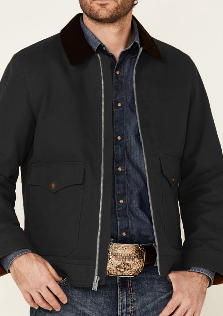 Rustic utility jacket for men with practical pockets Amarae