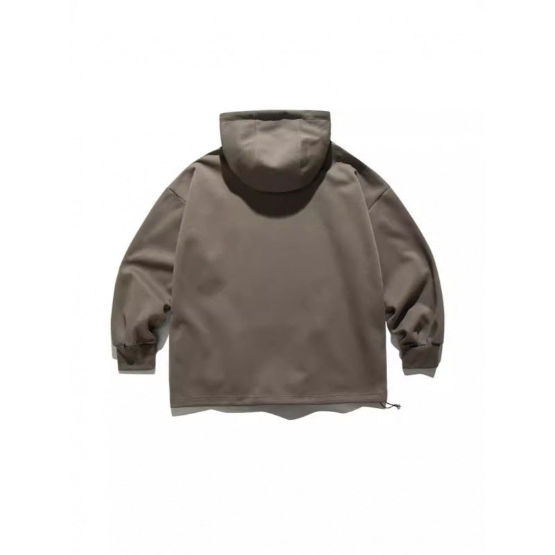 Unisex Oversize Hoodie with Half Zipper and Kangaroo Pocket Amarae