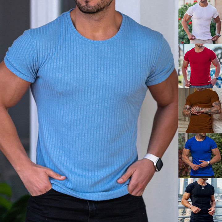 Slim fit ribbed t-shirt for men Lune London