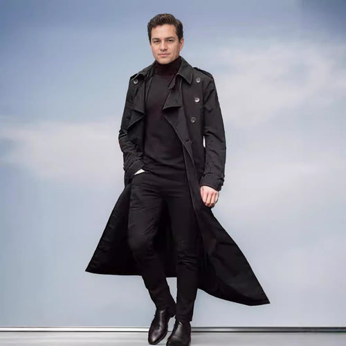 Elegant trench coat for men with adjustable belt and classic details Amarae