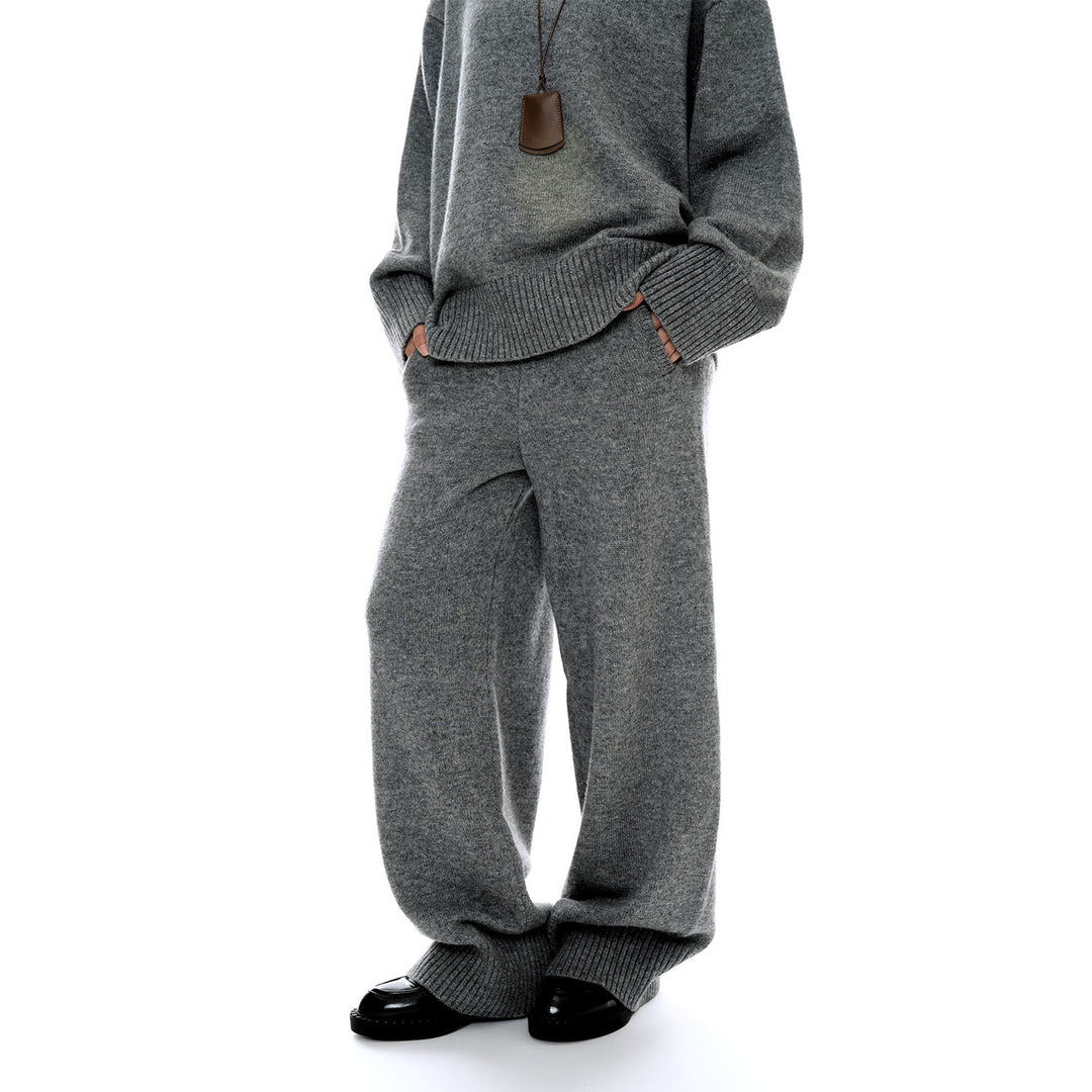 Women's Soft Knit Lounge Pants with Wide Leg and Side Pockets Amarae