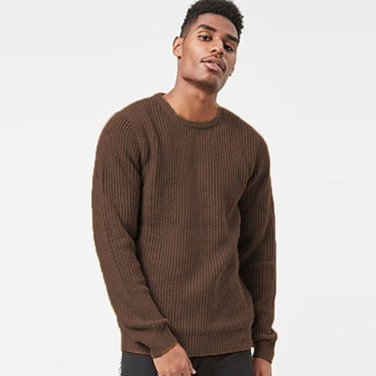 Chunky knit sweater for men with a textured rib design and a relaxed fit Lune London