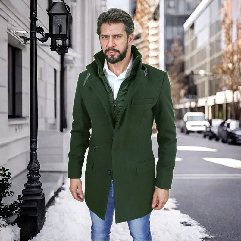 Elegant and functional transition coat for men with removable inner jacket Lune London