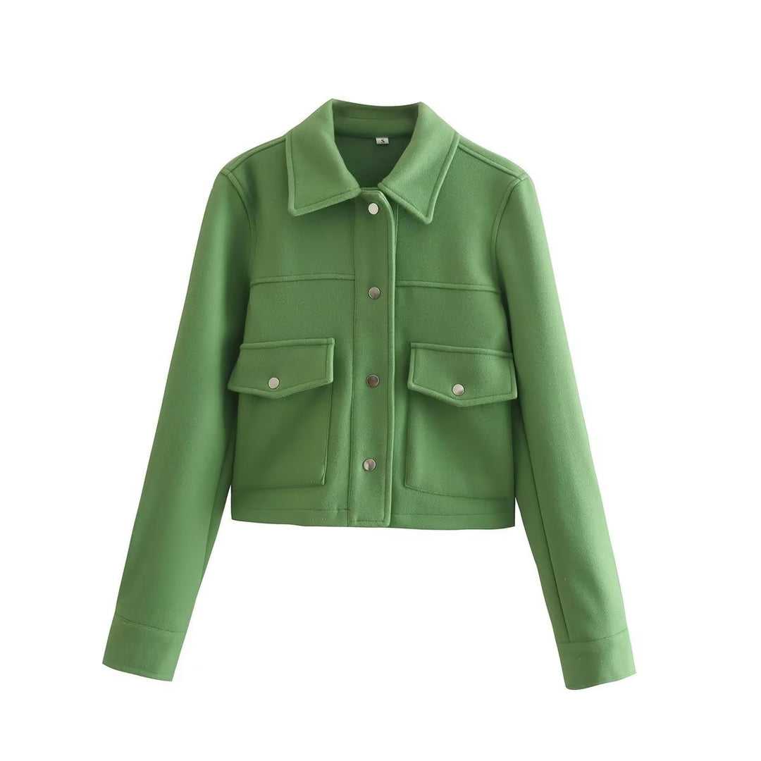 Short jacket for women made of high-quality material with practical chest pockets Lune London