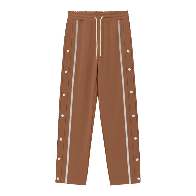 Men's sports training pants with snap button details Lune London