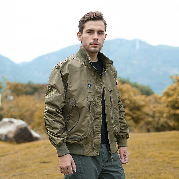 Modern bomber jacket for men with insulated lining and practical pockets Lune London