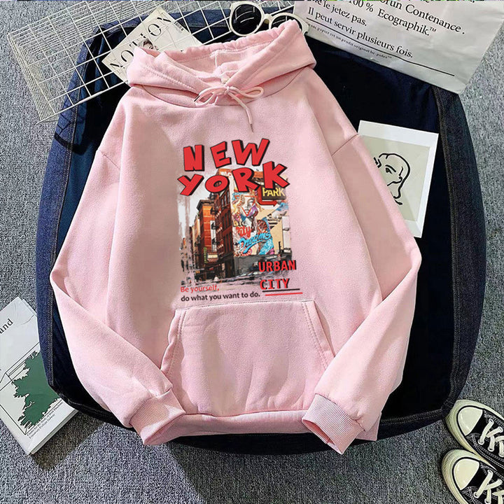 Women's hoodie with urban New York design Chic & Stil
