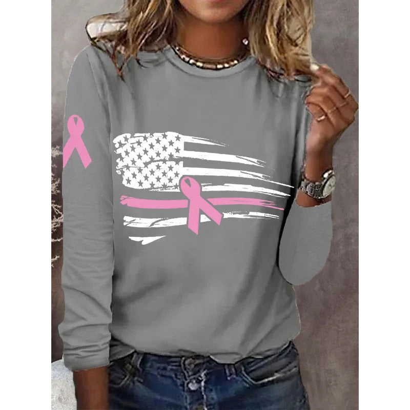 Women's casual T-shirt with creative flag and bow design Lune London
